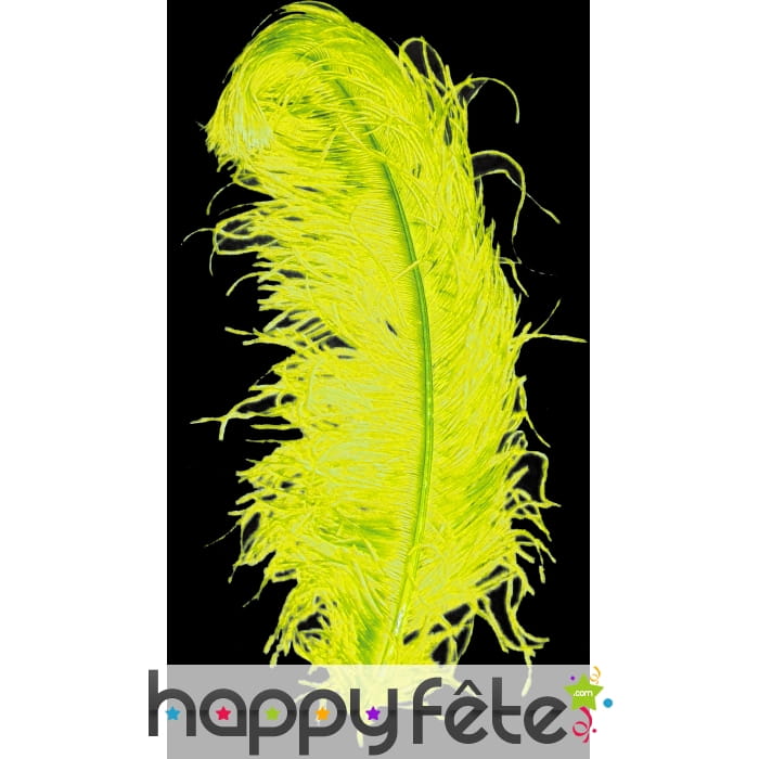 Plume autruche jaune extra 50 cm