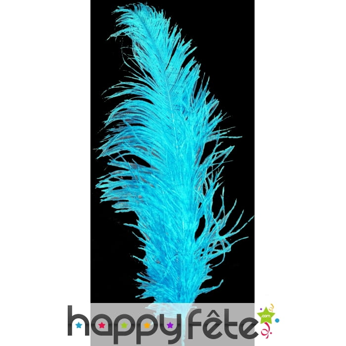 Plume autruche turquoise 55/60 cm