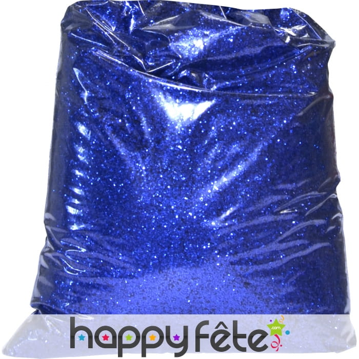 Paillettes bleues en sachet