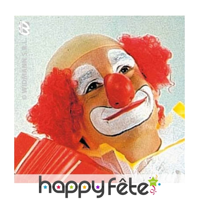 Perruque clown mi chauve