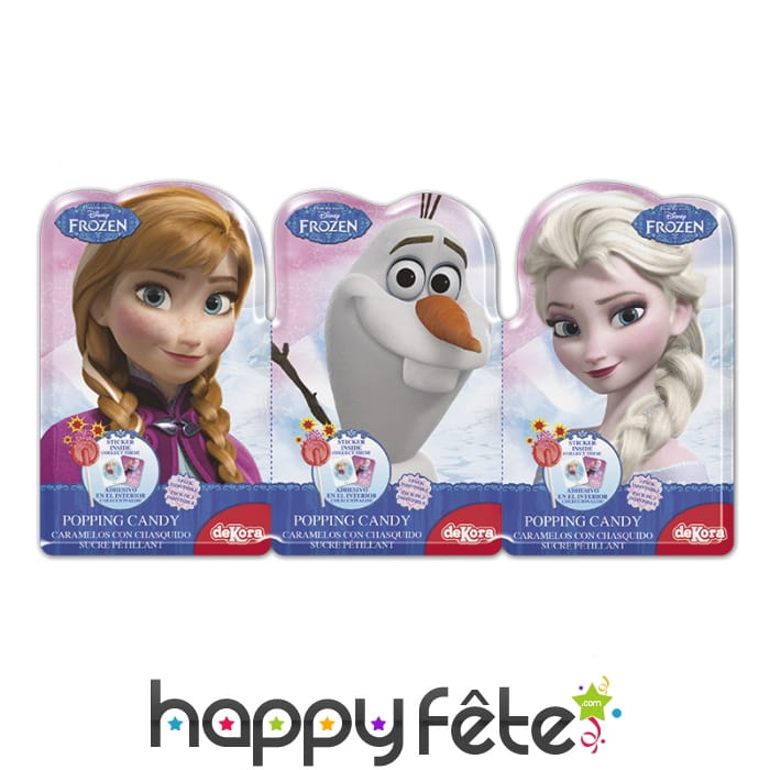 Pack de 3 sucres reine des neiges pétillants