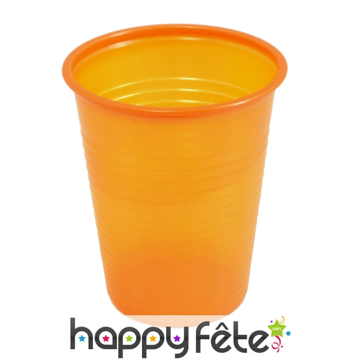 Paquet de 50 gobelets plastique orange