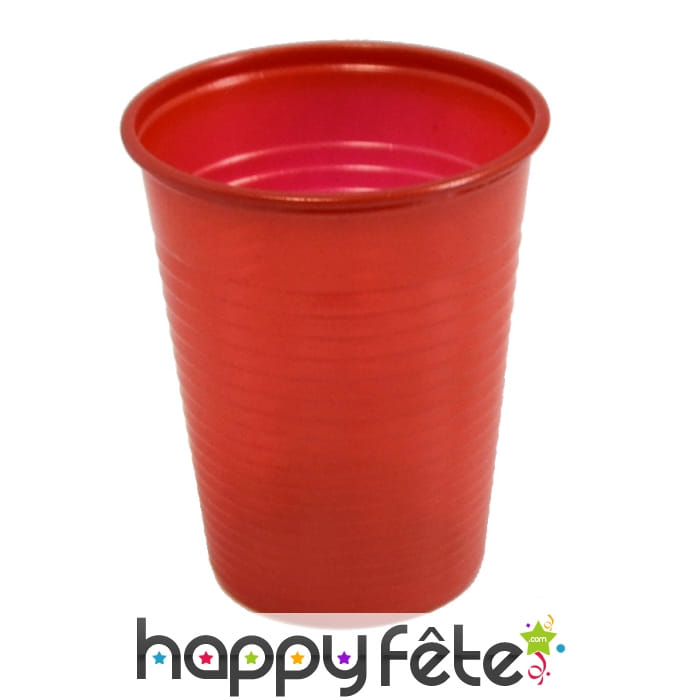 Paquet de 50 gobelets plastique rouges