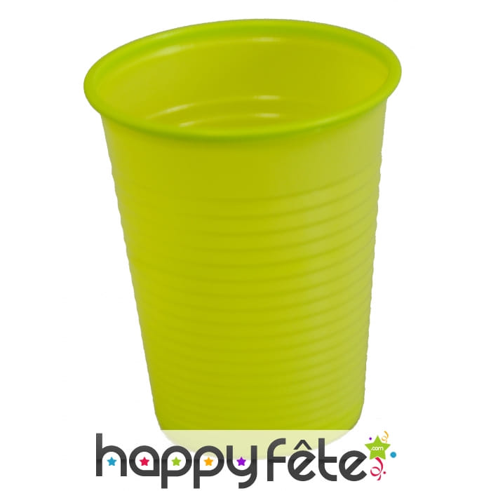 Paquet de 50 gobelets plastique vert anis