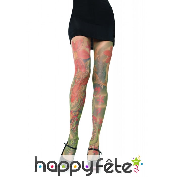 Paire de collants tatouage