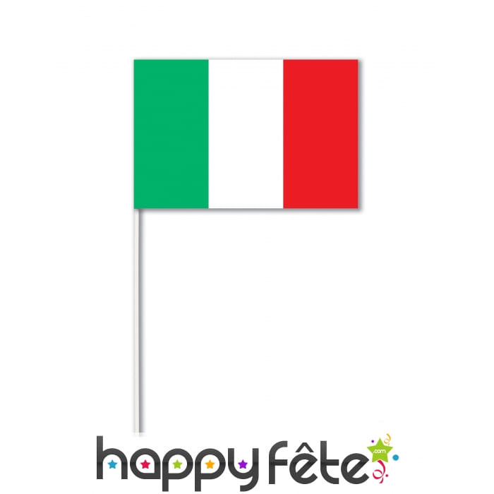 Petit drapeau Italie en papier de 21cm