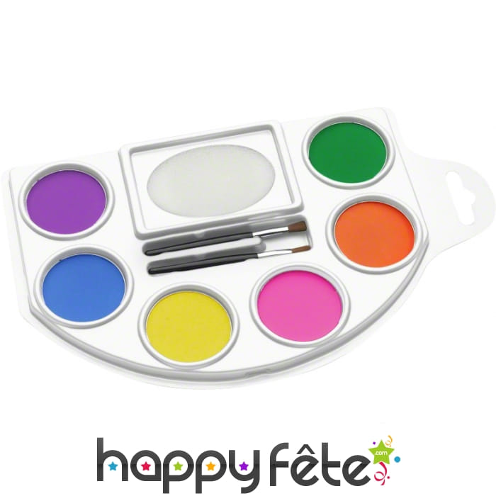 Palette de maquillage fluo visage et corps