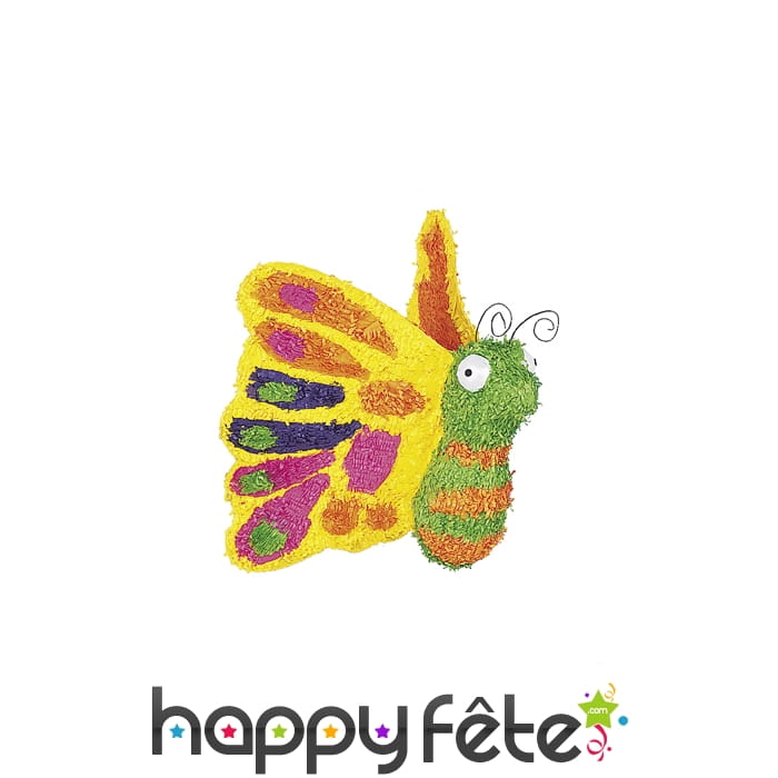 Pinata en forme de papillon multicolore