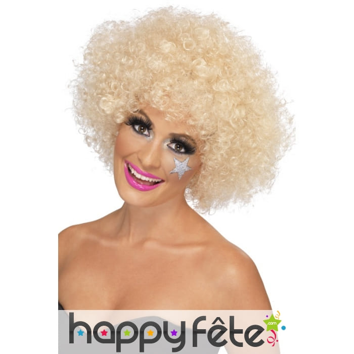 Perruque funky afro blonde