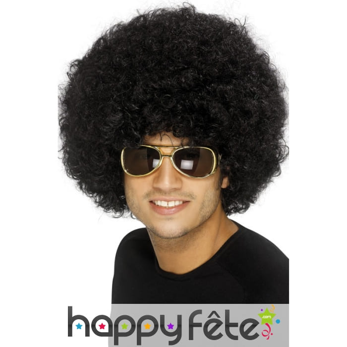 Perruque funky afro noire