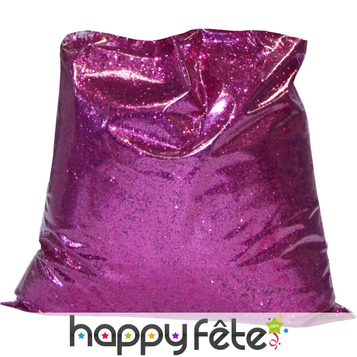 Paillettes fuchsia en sachet