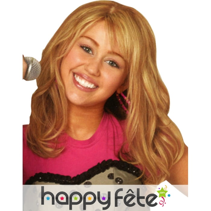 Perruque hannah montana avec mirroir