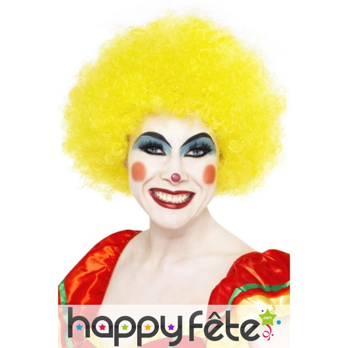 Perruque jaune clown