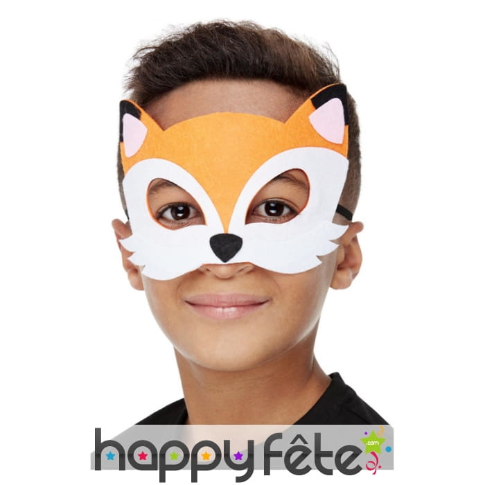 Petit masque de renard roux pour enfant