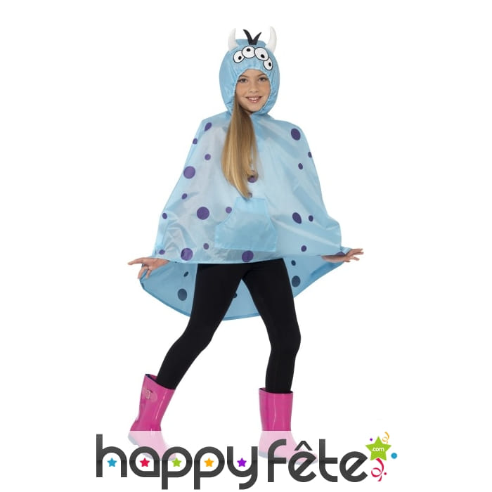 Poncho monstre imperméable pour enfant