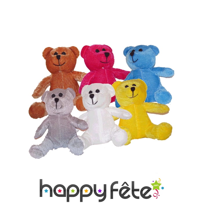 Peluche ourson couleurs assortie