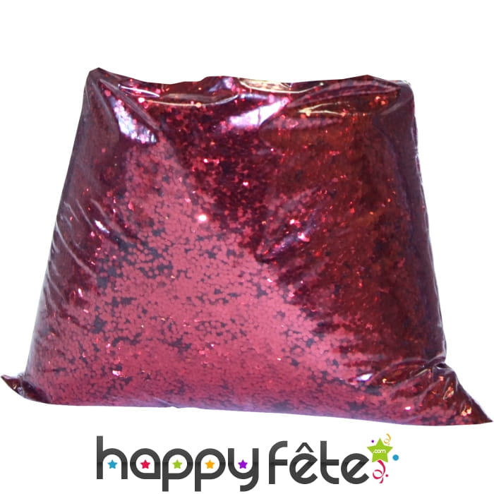 Paillettes rouges en sachet