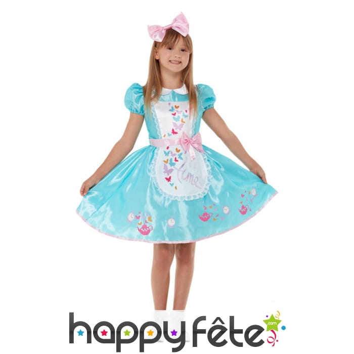 Robe d'Alice au pays des merveilles pour fille