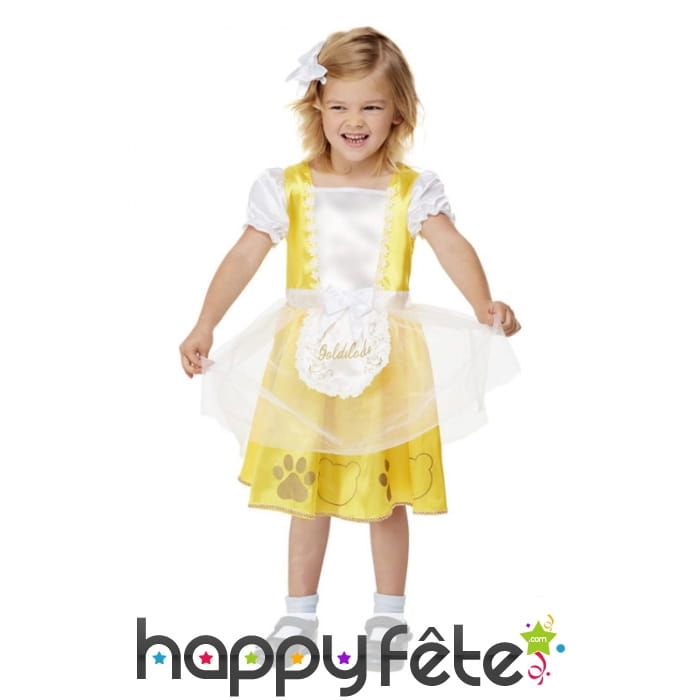 Robe jaune de Boucle d'or pour tout petit