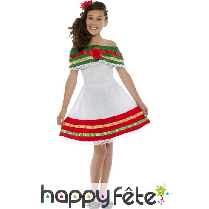 Robe mexicaine avec serre tete