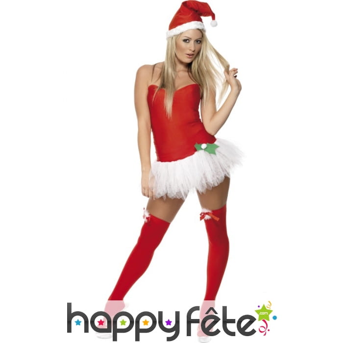 Robe miss santa rouge