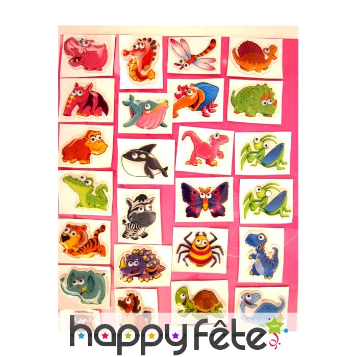 Stickers animaux 3d avec yeux mobiles