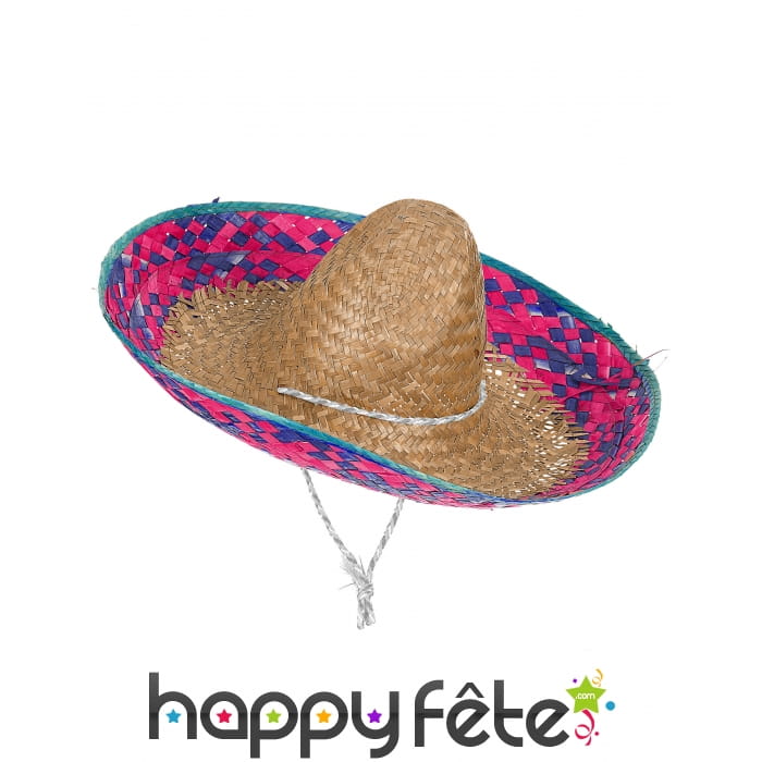 Sombrero bleu et rose pour adulte