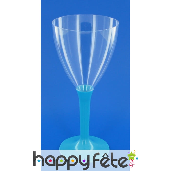 Sachet de 10 verres a vin turquoise