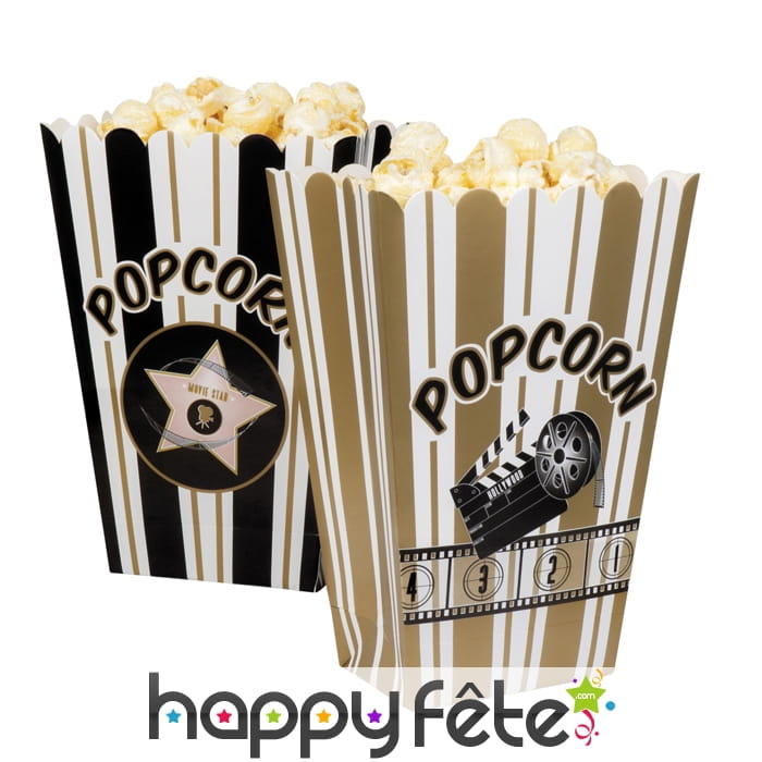 Sachet de 4 cornets a pop corn en carton