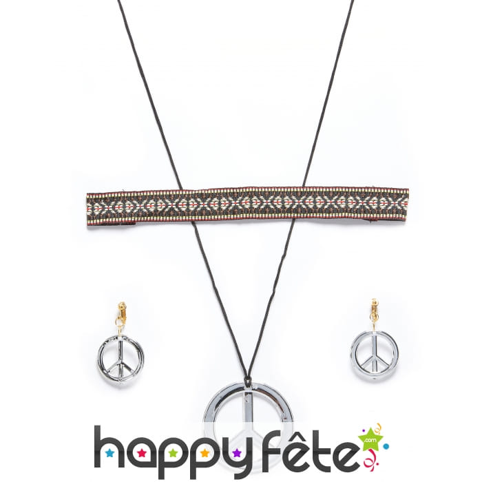 Set de bijoux hippie argentés