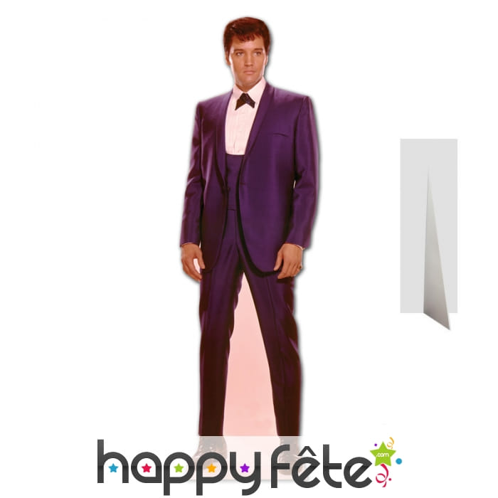 Silhouette de Elvis Presley en costume violet