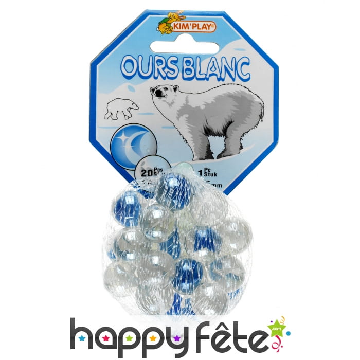 Sachet de ours blanc avec calot