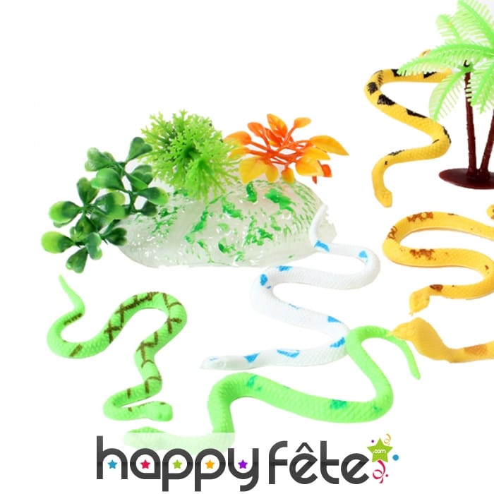 Sachet de petits serpents en plastique