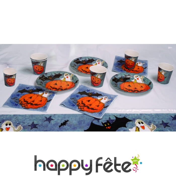 Set de table halloween citrouille et amis