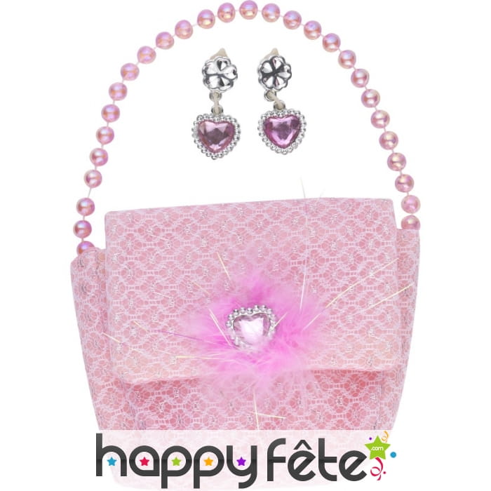 Sac princesse + boucles oreilles