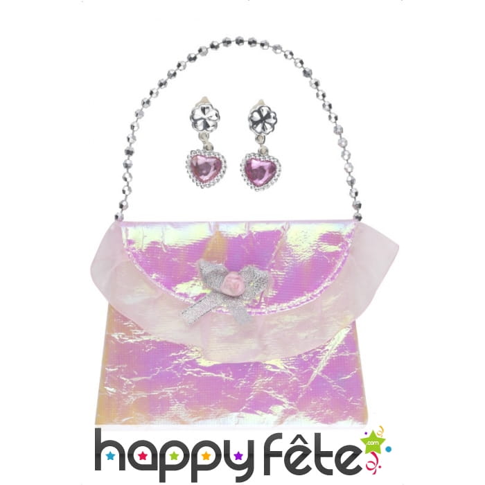 Sac princesse et boucles d'oreilles