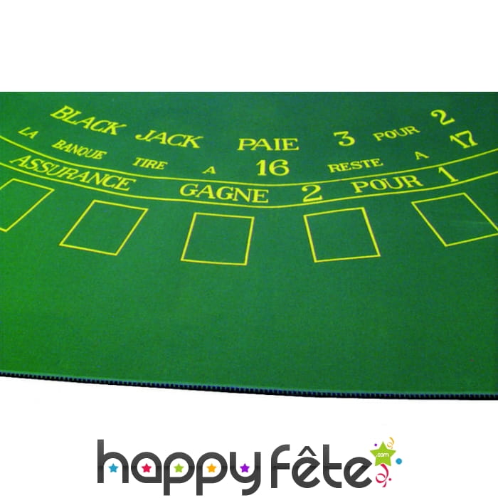 Tapis de black jack vert