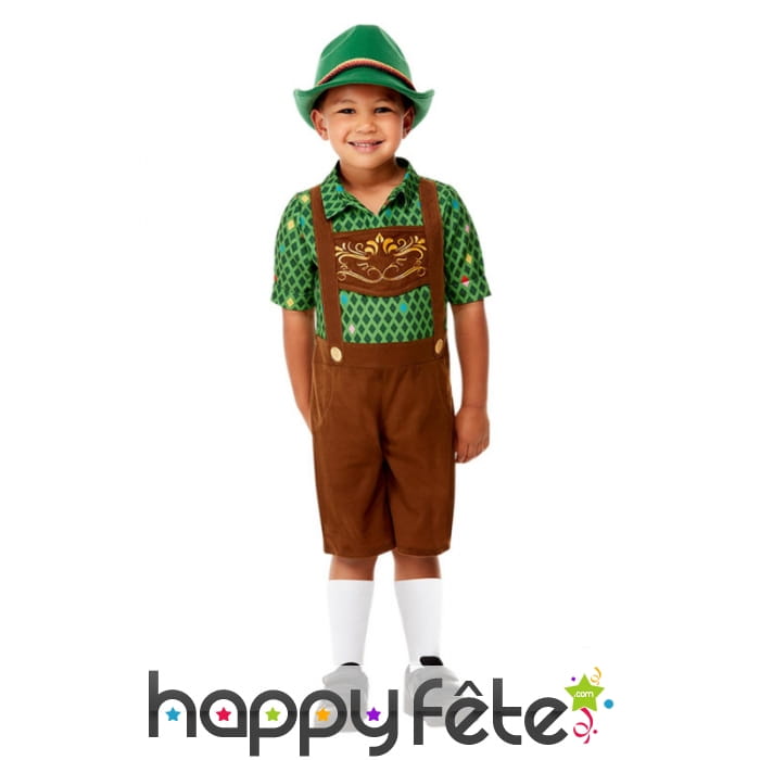 Tenue de Hansel marron et vert pour tout petit