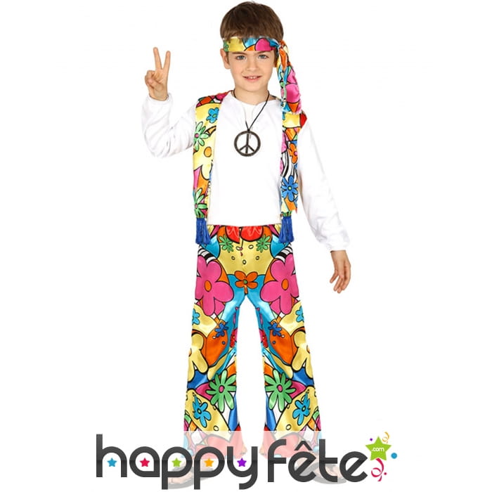Déguisement Hippie Garçon Peace Love