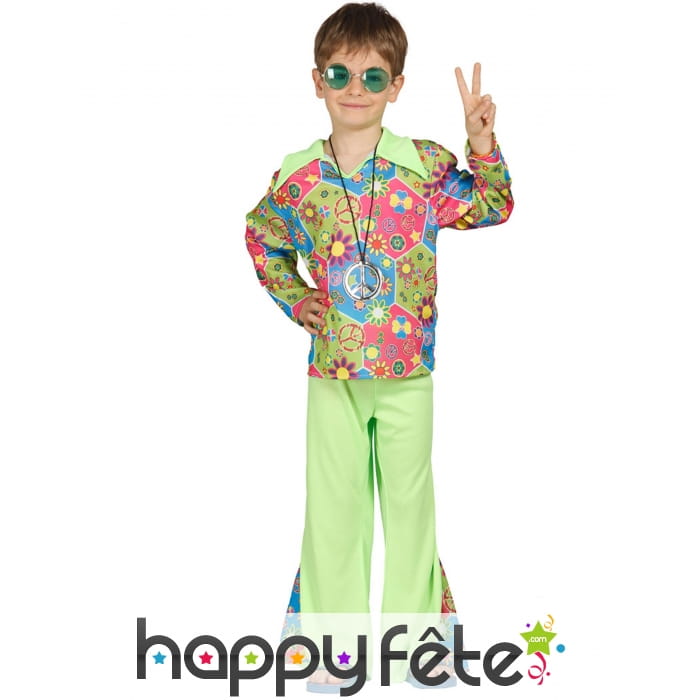 Tenue de petit hippie Peace and Love pour garçon