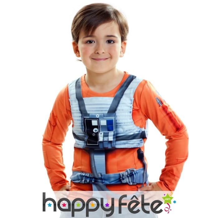 T-shirt de Luke Skywalker pilote pour enfant