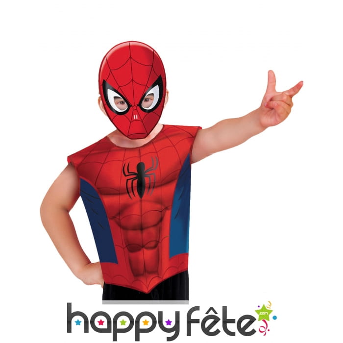 T-shirt et masque de Spiderman pour enfant