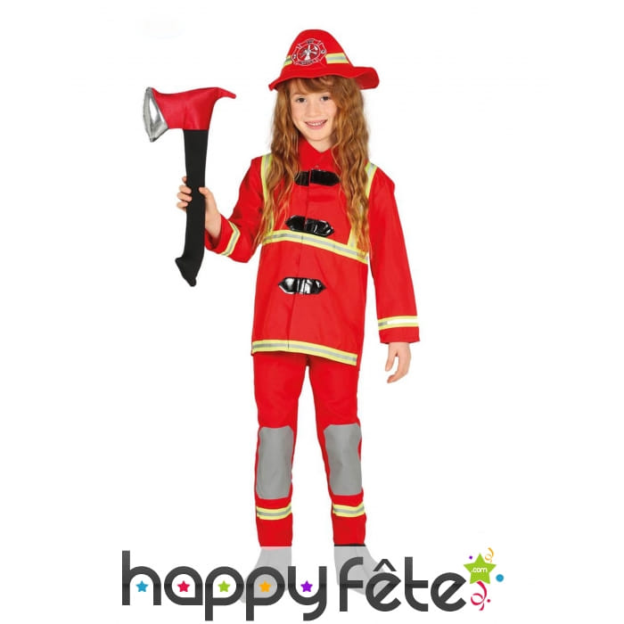 Uniforme de pompier rouge pour enfant