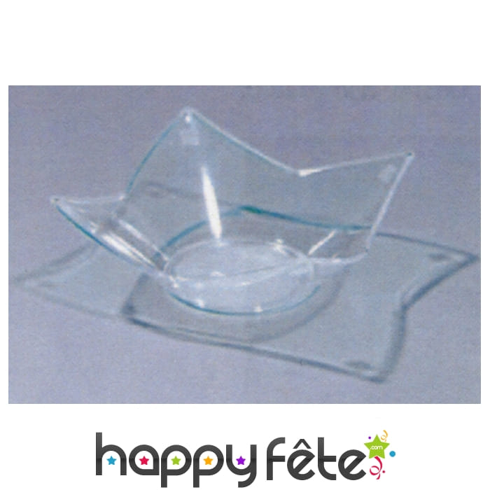 Verrine en plastique étoile