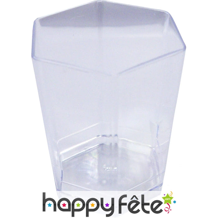 Verrine en plastique hexagone