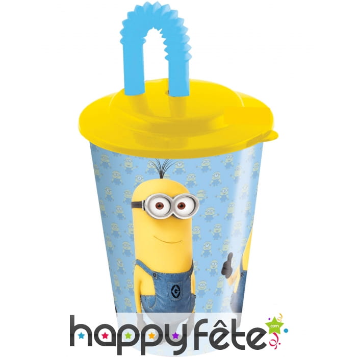 Verre Minions avec paille