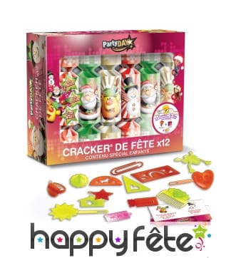 12 Crackers de Noël pour enfants, 18cm