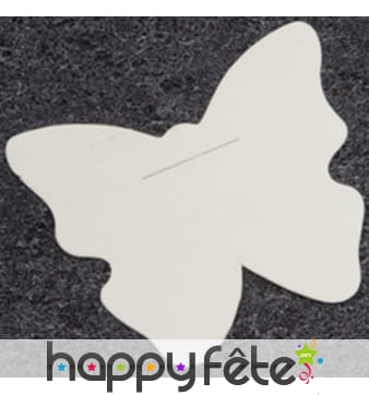 10 cartes en forme de papillon blanc