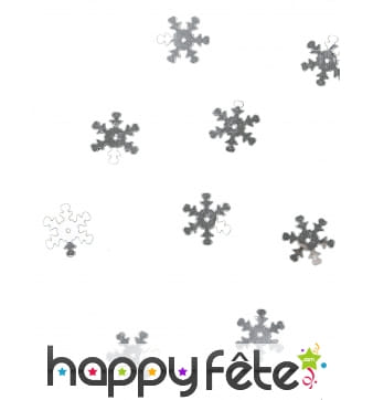 10g de confettis flocons de neige argent