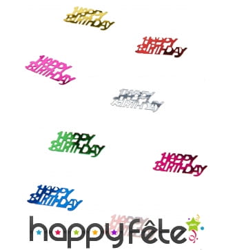 15g de confettis Happy Birthday de table